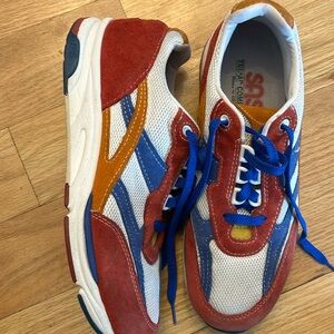 SAS Tour Mesh Lace Up Multicolor Sneaker Size 10 red blue